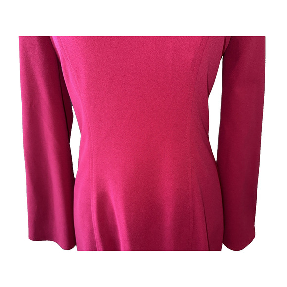 DONNA MORGAN Mindy Bell Sleeve Sheath Dress In Cherry Size 4200 - Picture 4 of 12